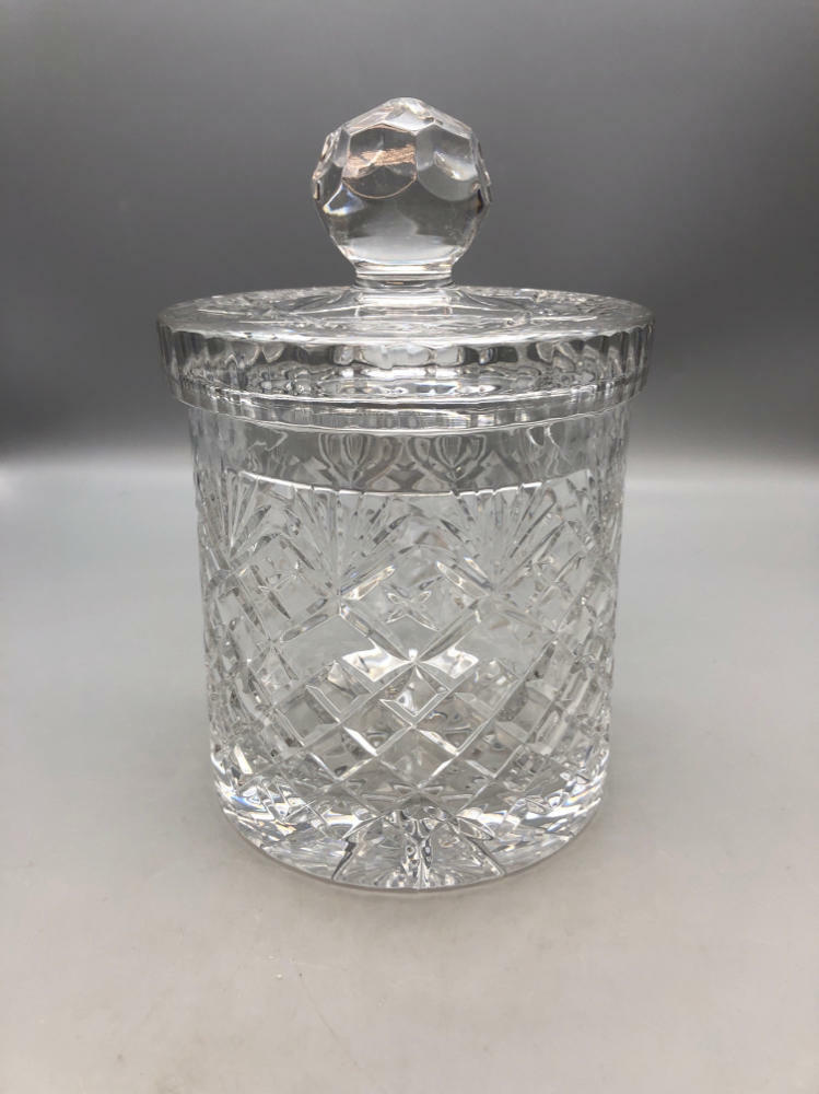 lidded crystal jar