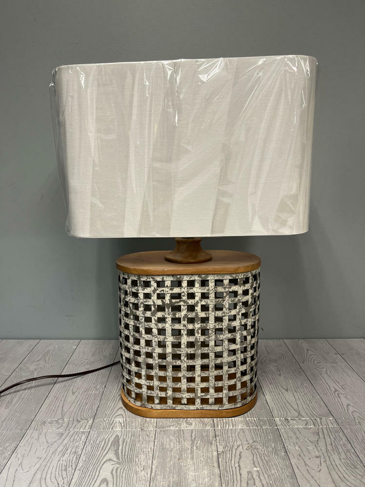basket weave rectangle lamp