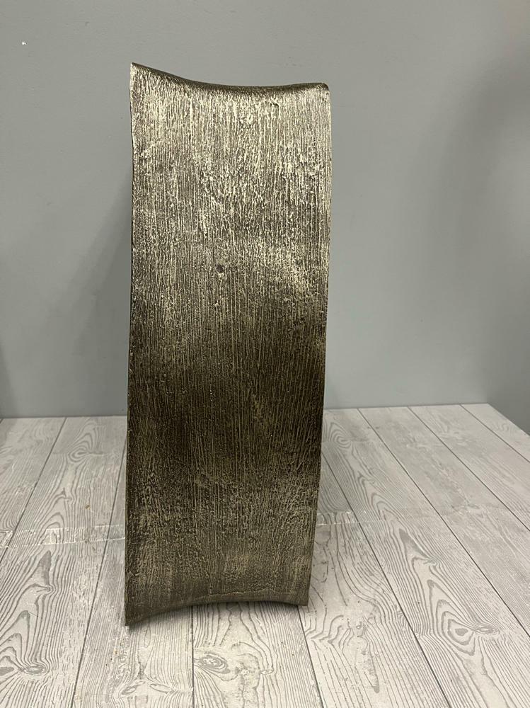 Uttermost Valira Modern Accent Side with Abstract Table Textured Antique Silver