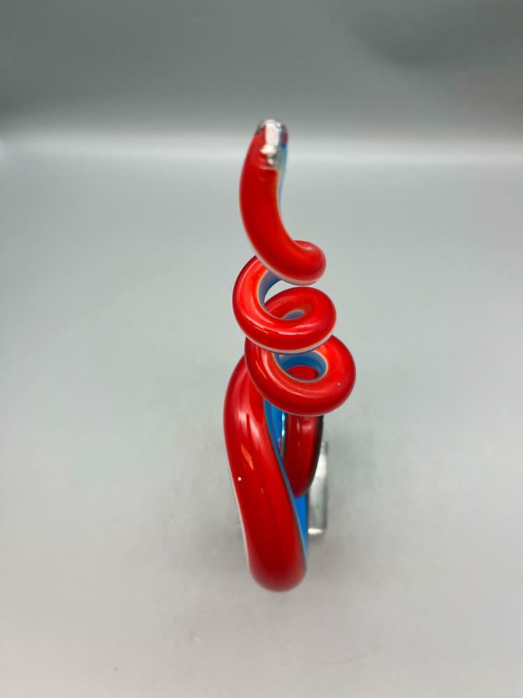 Murano Glass “Swirl” Sculpture Italy c. 1970 Murano Glass sculpture Block Base - Very Good