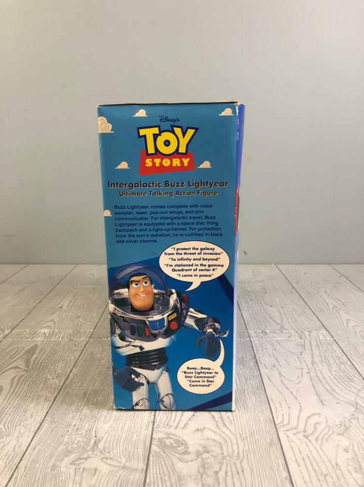 Vintage Lightyear Toy Action Figure - Thinkway Toys Walt Disney Toy Story Chrome