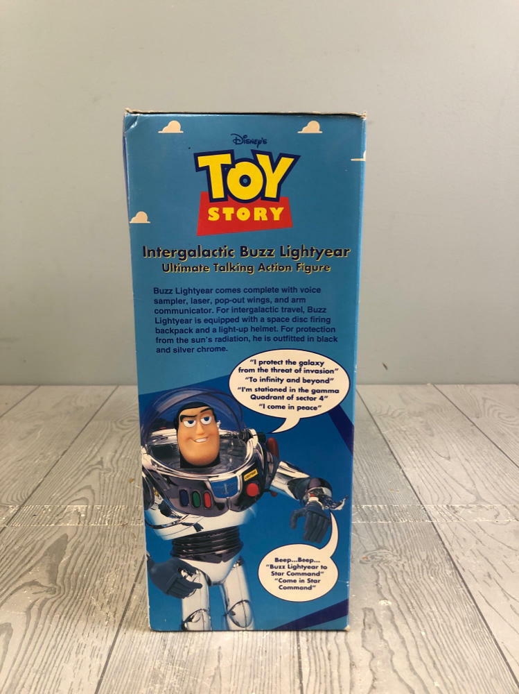 Vintage Lightyear Toy Action Figure - Thinkway Toys Walt Disney Toy Story Chrome