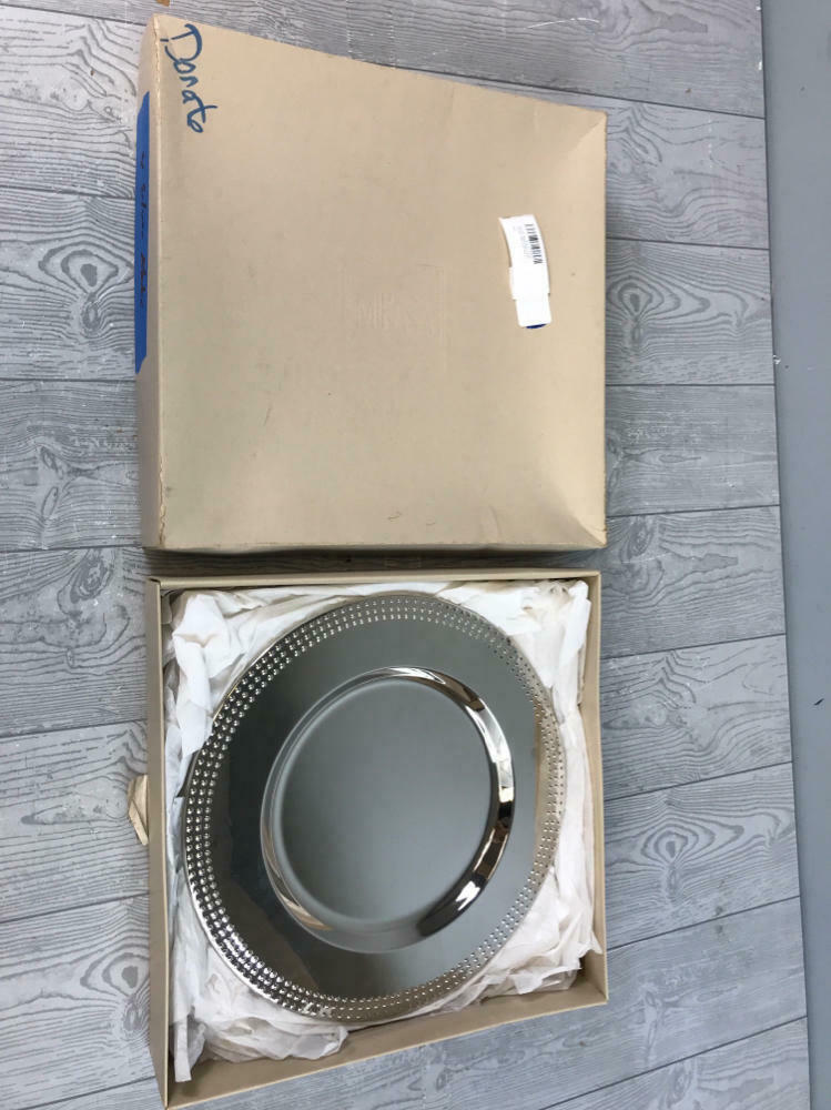 Set of 3 Mikasa Shinny Silver Chaffing Plates - In Original Box - Kitchen Decor - Like New