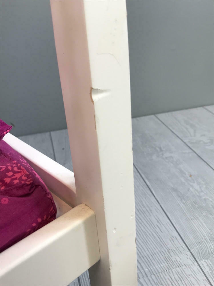 American Girl Doll Julie Canopy Bed Retired Set - Pink, Orange, and White Bed - Very Good