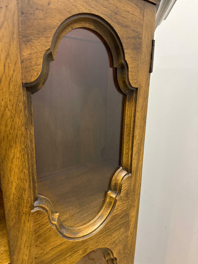 Fancy Oak 2 Door Curio Cabinet For Home Furniture Decor - Wood & Glass cabinet - Good