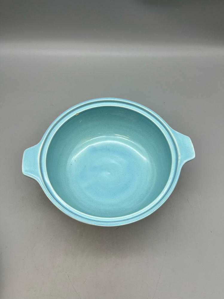 Vintage Cronin China Company "Blue Tulip" Bakeware Oven Casserole With Lid - Good
