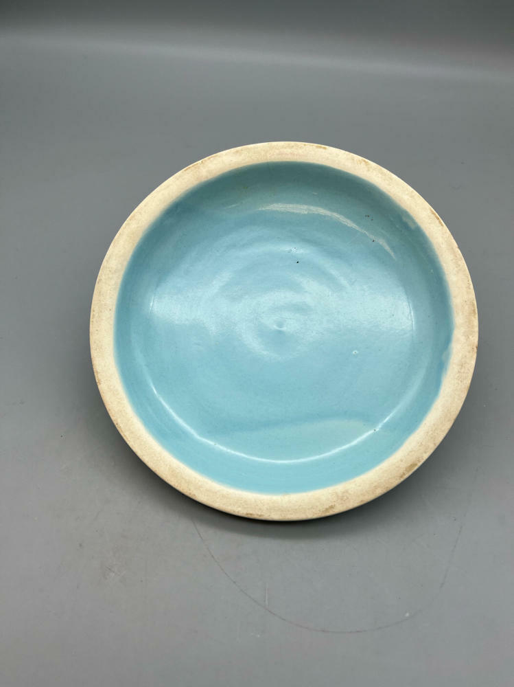 Vintage Cronin China Company "Blue Tulip" Bakeware Oven Casserole With Lid - Good