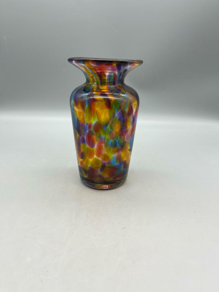 Vintage "Lost Angel, 2001" Confetti Glass Vase Joel Dorisio Stamped Home Decor - Good