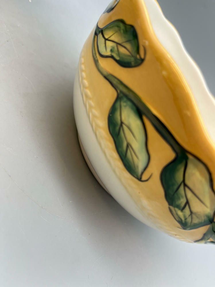 Fitz and Floyd Ricamo Portofino Hand Painted Rooster Motif Bowl - Good