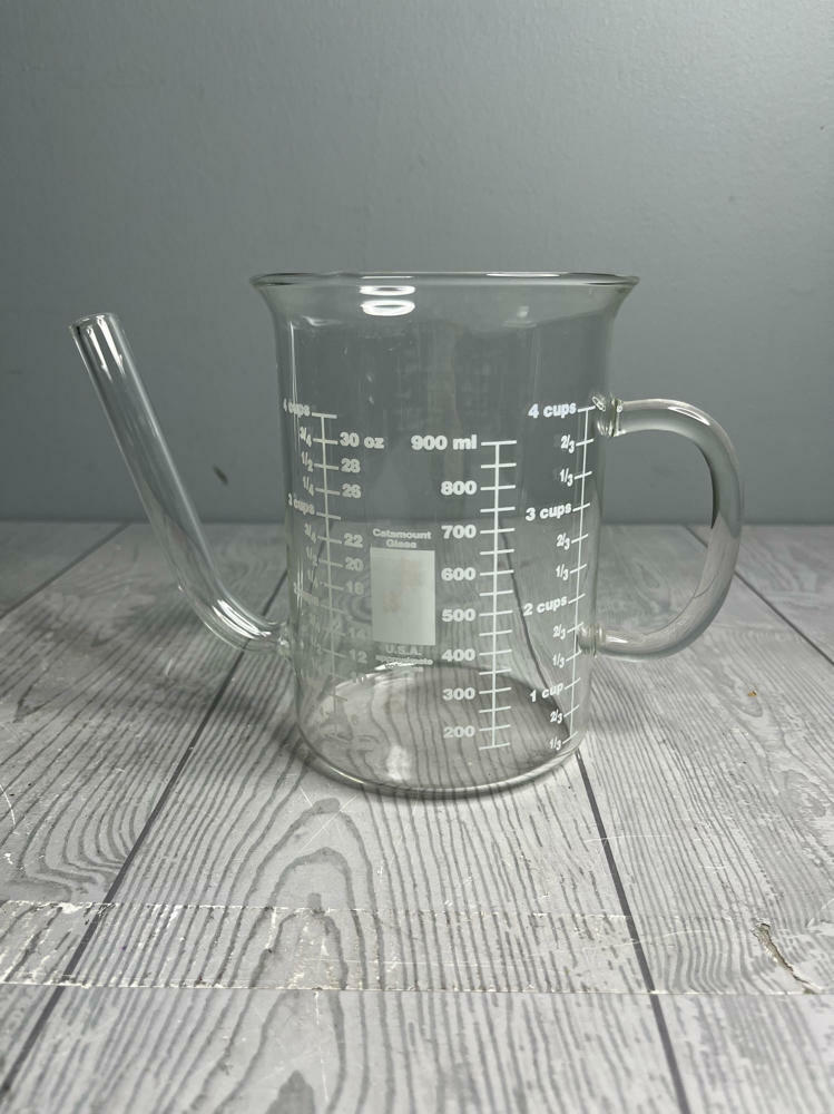 Catamount Glass Gravy Separator No Caps Measuring Cup with Spout & Strainer - Good