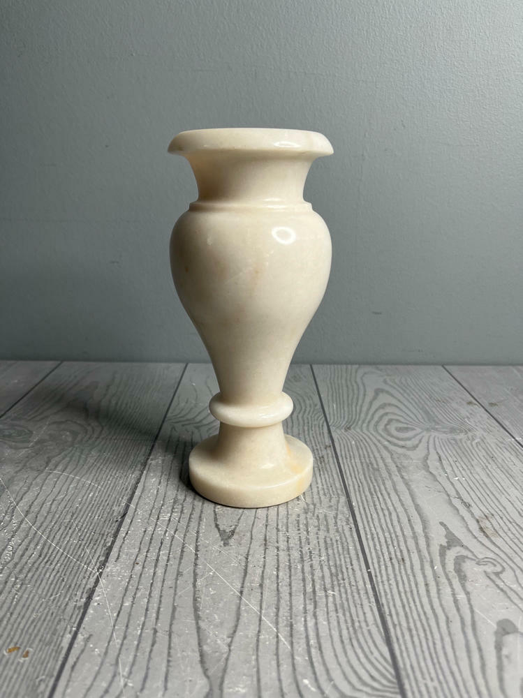 Vintage Marble Vase Smooth Natural White Home Decor Classic Elegant Decor - Good