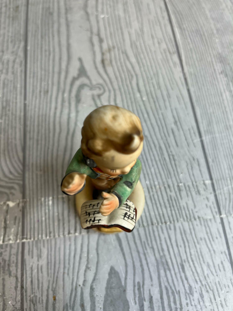 Napco Figurine of Boy in Tailcoat Stamped "Maestro" & S701 Band Conductor 1950s - Good