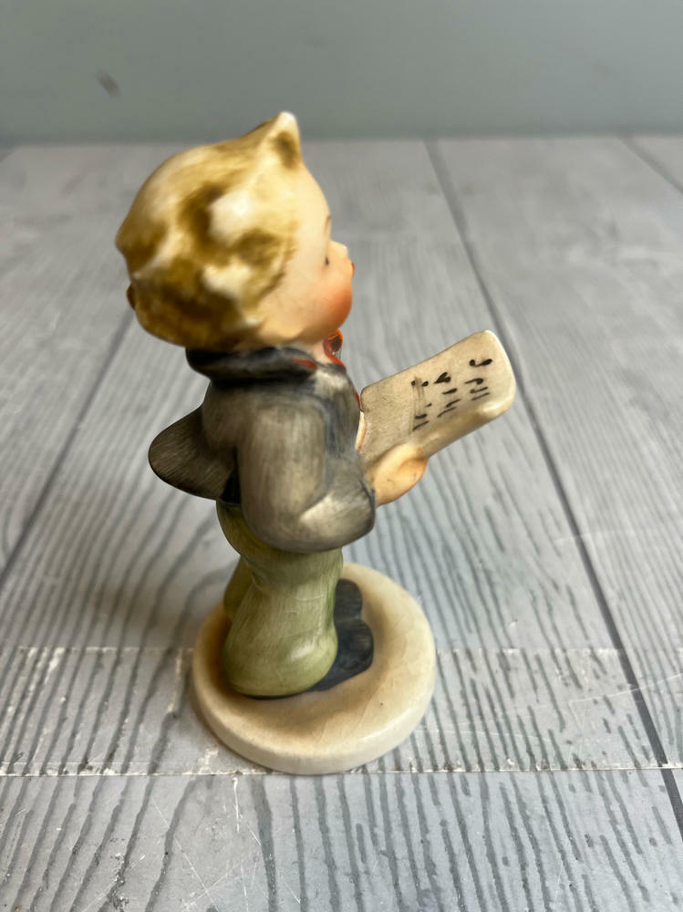 Napco Figurine of Boy with Song Book Stamped "The Singer" & S901 Choir 1950s - Good