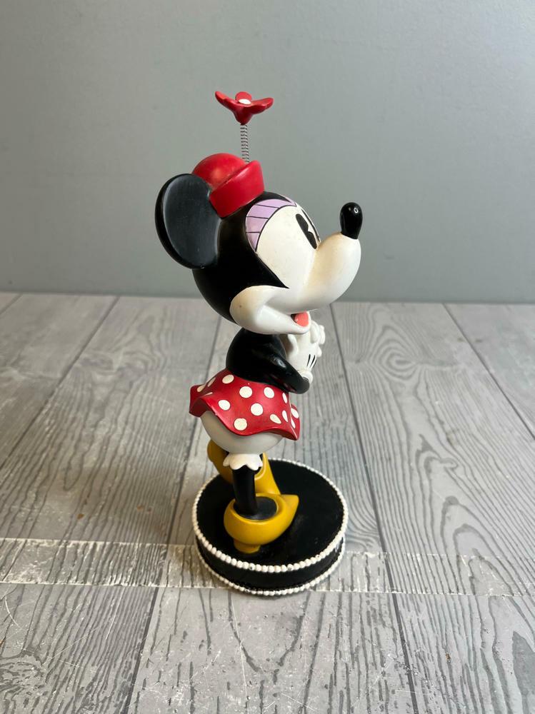 Vintage Minnie Mouse Bobblehead Figurine Walt Disney World Stamped Disney World - Good
