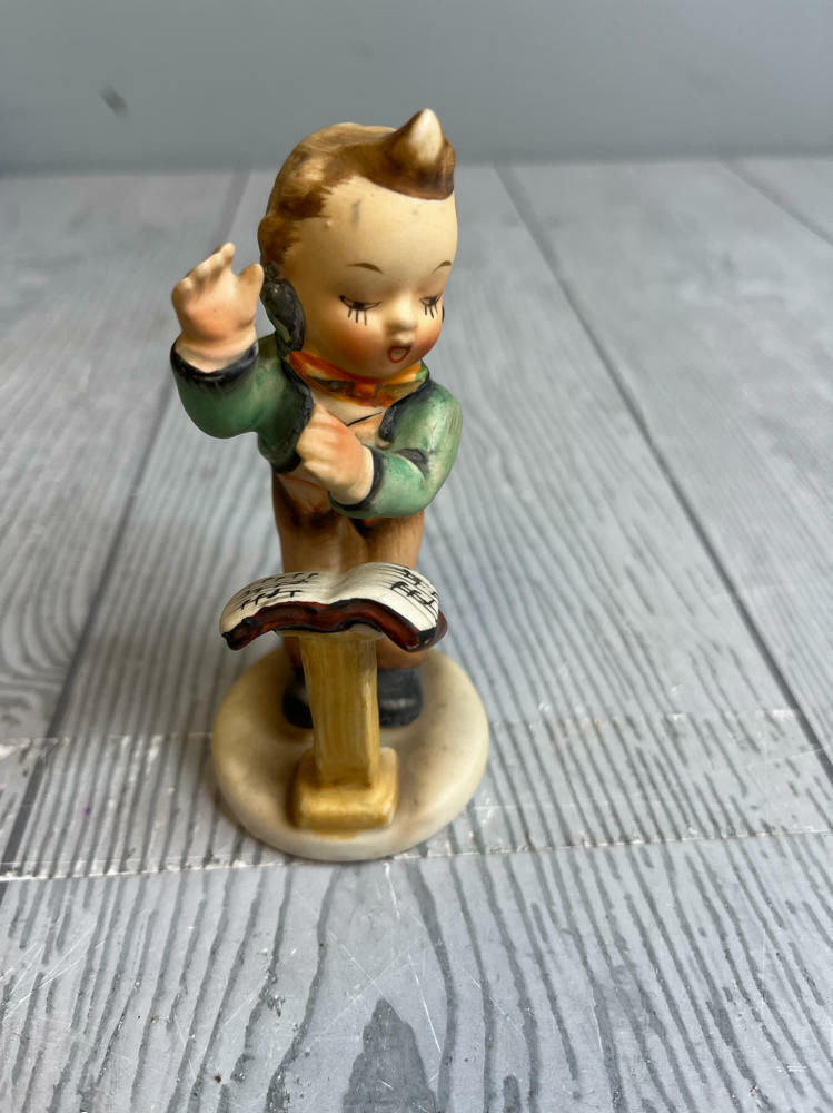 Napco Figurine of Boy in Tailcoat Stamped "Maestro" & S701 Band Conductor 1950s - Good