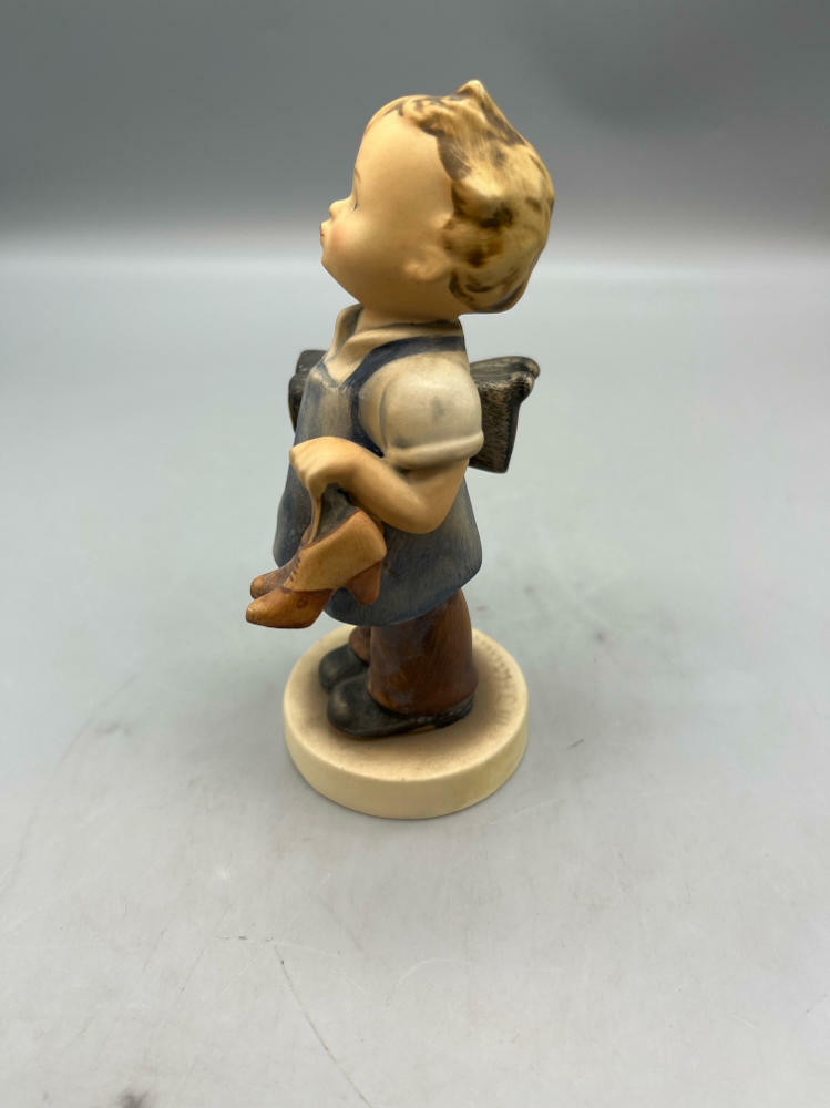 Vintage Boy with Boots Hummel Goebel Figurine Top Signed Bottom Stamped No: 143 - Good