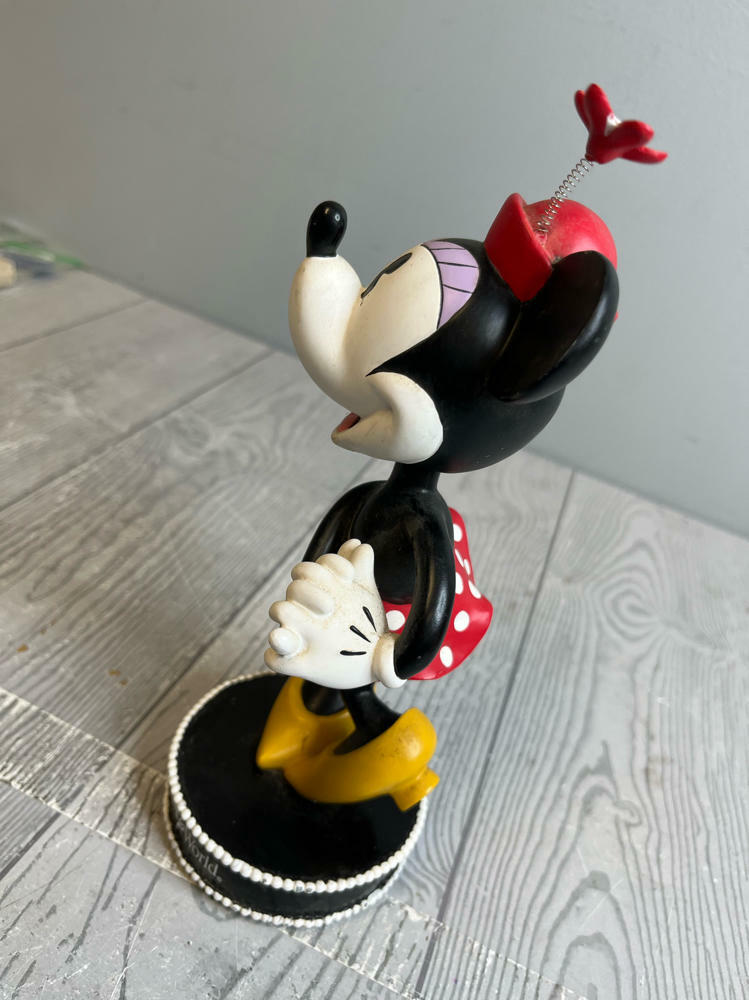 Vintage Minnie Mouse Bobblehead Figurine Walt Disney World Stamped Disney World - Good