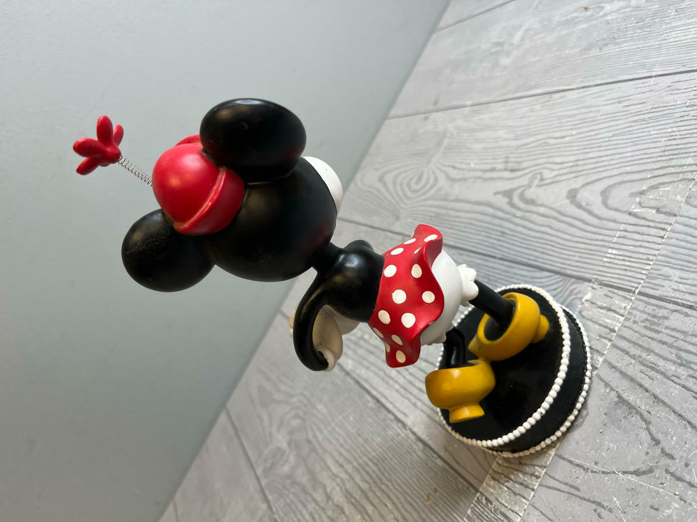 Vintage Minnie Mouse Bobblehead Figurine Walt Disney World Stamped Disney World - Good