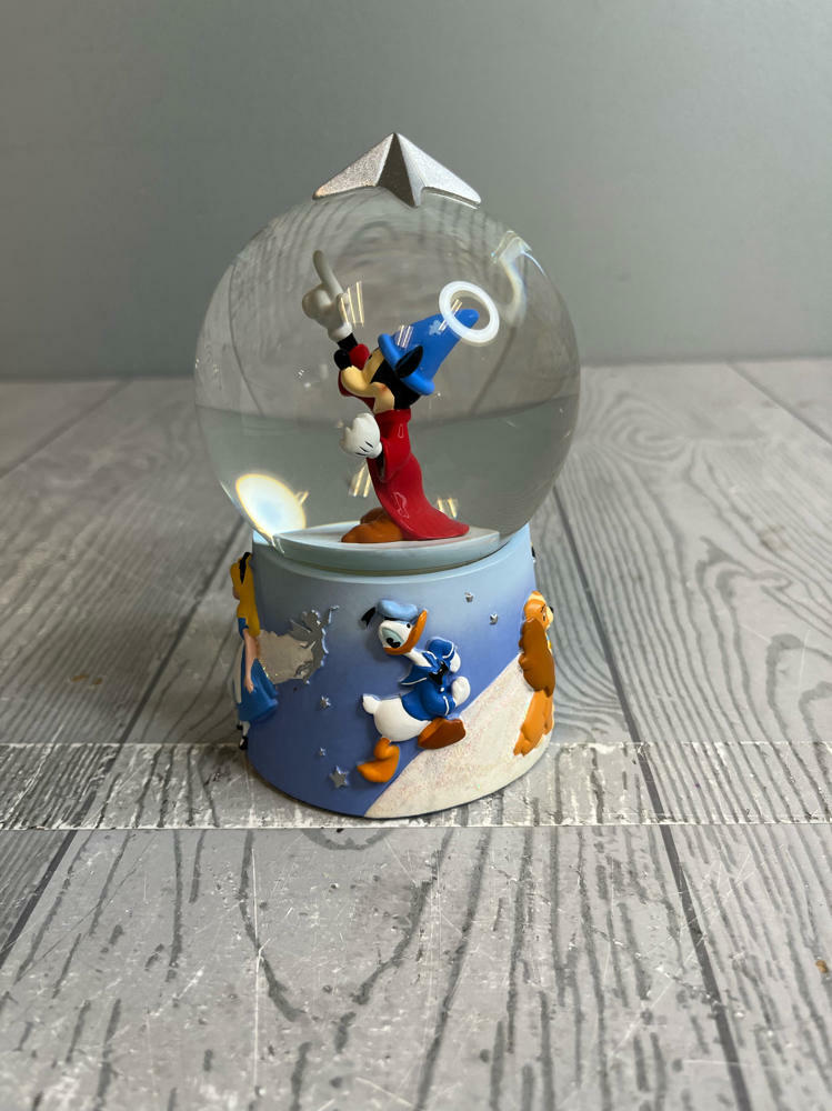 Mickey Mouse Sorcerer Apprentice Disney Fantasia Snow Globe Stamped Disneystore - Good
