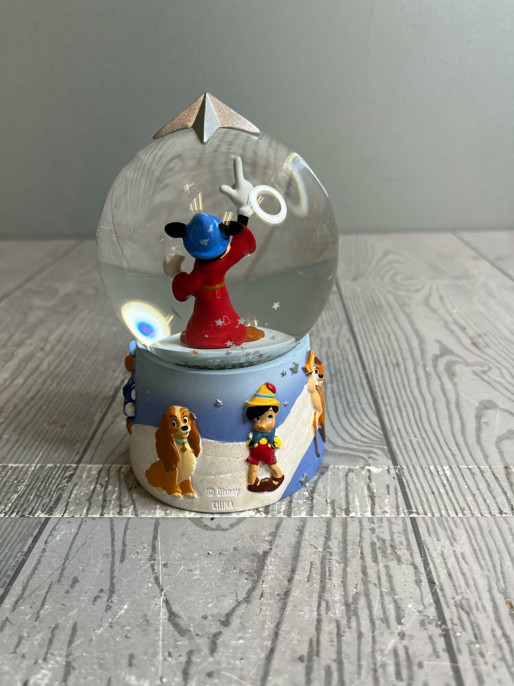 Mickey Mouse Sorcerer Apprentice Disney Fantasia Snow Globe Stamped Disneystore - Good