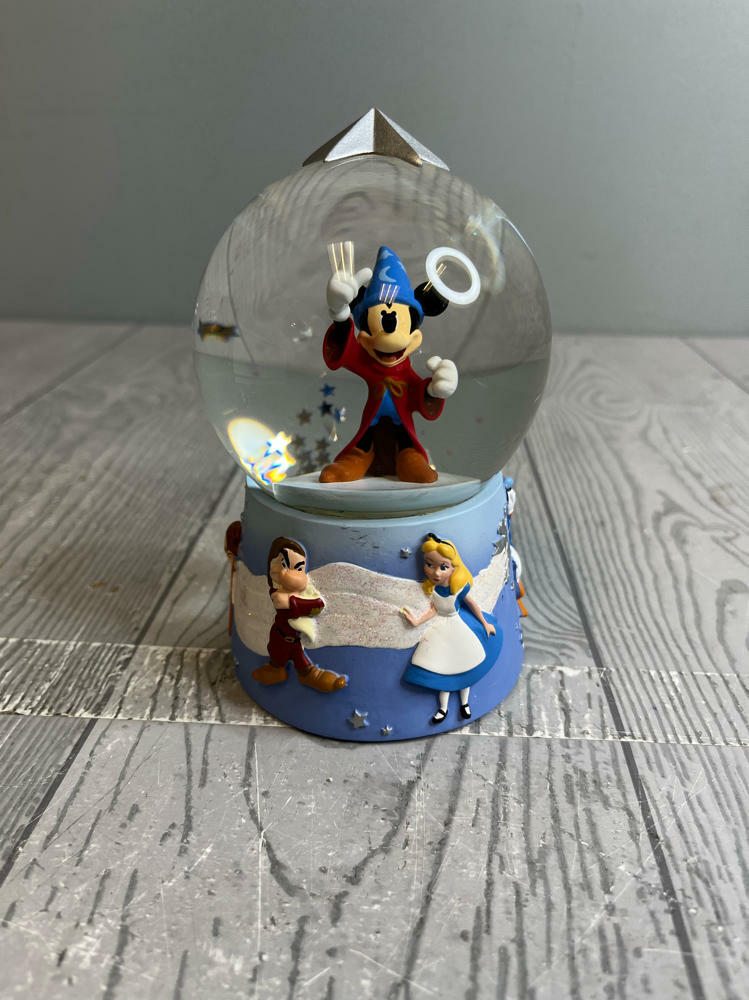 Mickey Mouse Sorcerer Apprentice Disney Fantasia Snow Globe Stamped Disneystore - Good
