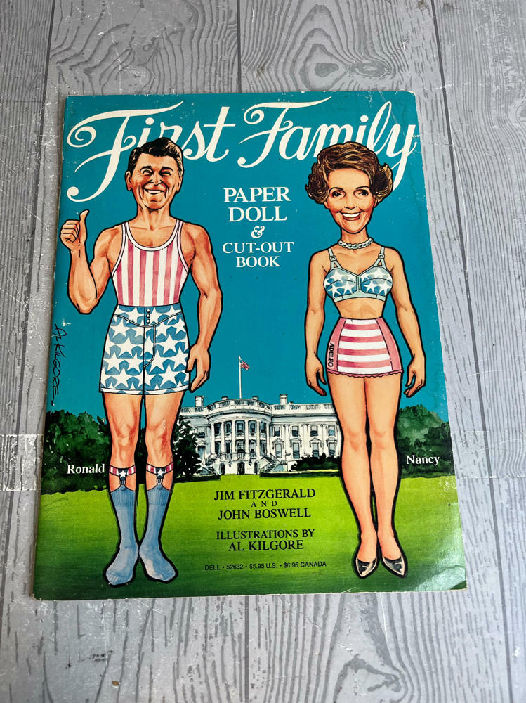 The First Family Ronald & Nancy Reagan Paper Doll Unused Pages 1981 New Uncut - Good