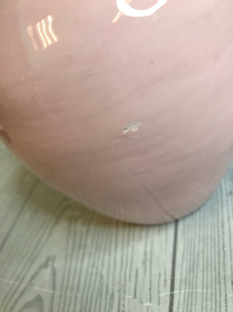Vintage Pink Ceramic Vase Ginger Jar Decorative Pottery Production Technique - Good