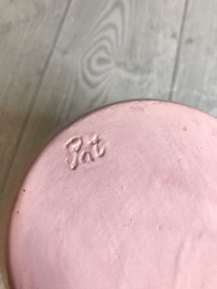 Vintage Pink Ceramic Vase Ginger Jar Decorative Pottery Production Technique - Good