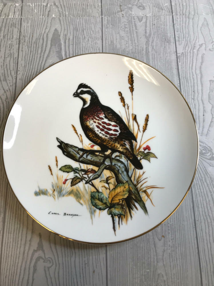 Complete Set of 6 Limited Ed Clark Bronson Wildlife Collectible Ceramic Plates - Good