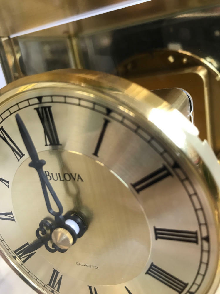 Vintage Bulova Quartz Mantle Desk Clock 85th Anniversary Model B2350 Germany - Good