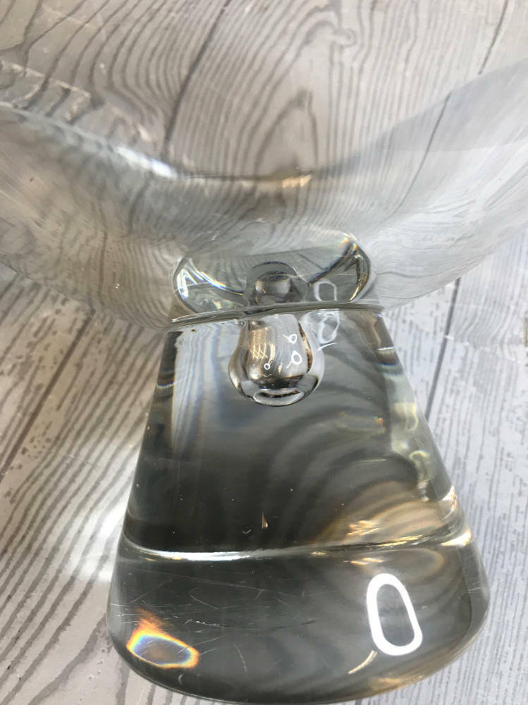 Vintage Kristaluxus Heavy Clear Crystal Centerpiece Bowl Wide Shallow Shape - Good