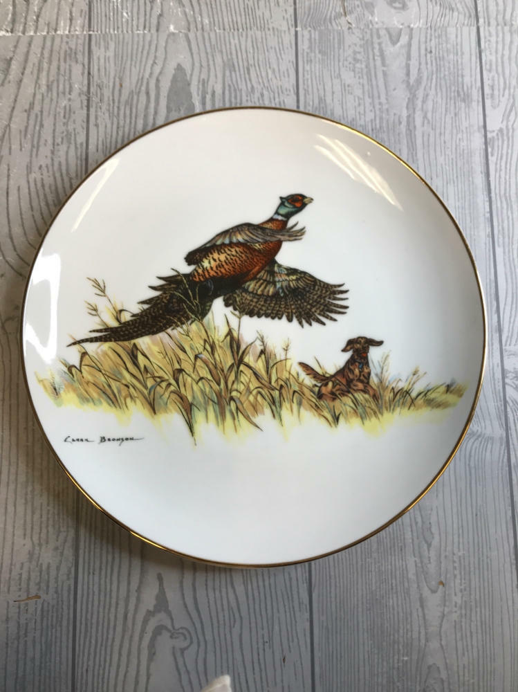 Complete Set of 6 Limited Ed Clark Bronson Wildlife Collectible Ceramic Plates - Good
