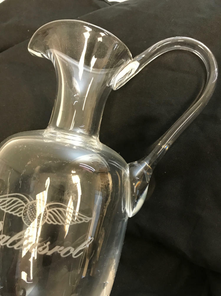 Unique Sterling Cut Glass Golf Trophy Vase Claret British Open Style - Good