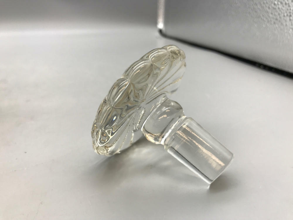 Vintage 1776 - 1976 Clear Glass Bicentennial Etched EAGLE STAR DECANTER - Good