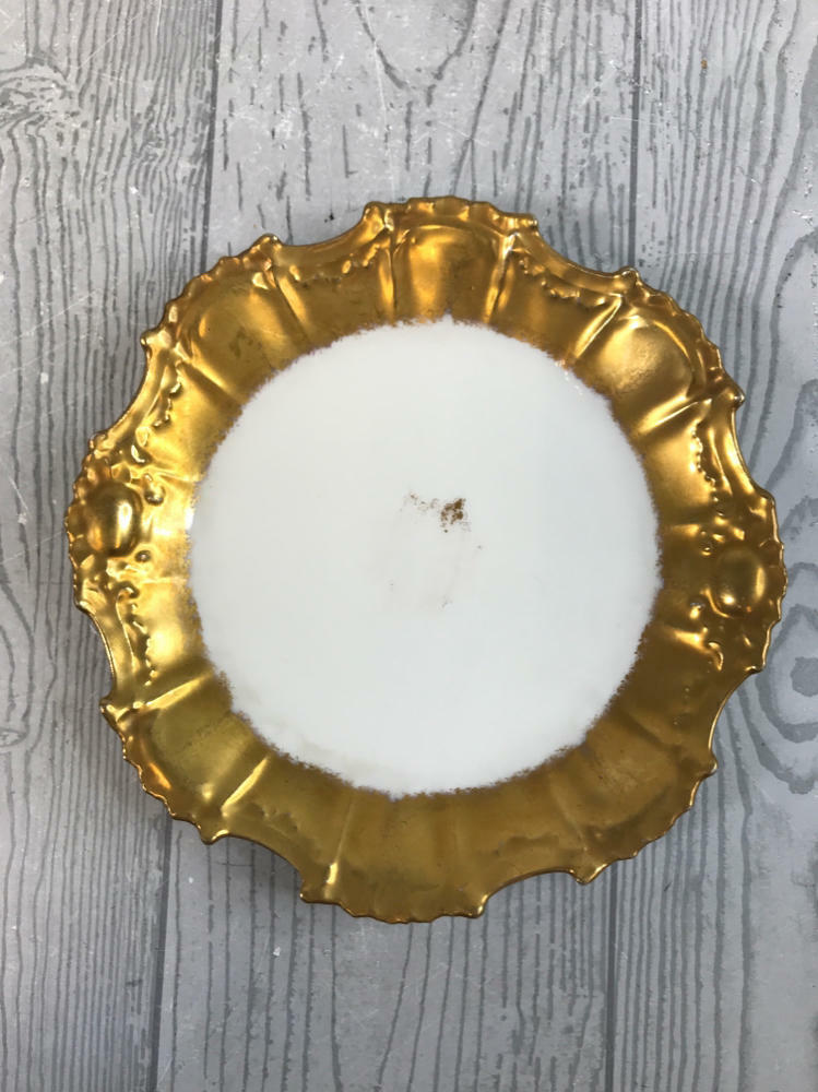 Set of 12 ANTIQUE LS & S LIMOGES FRANCE GOLD SNOWFLAKE PATTERN PORCELAIN  BOWLS - Good