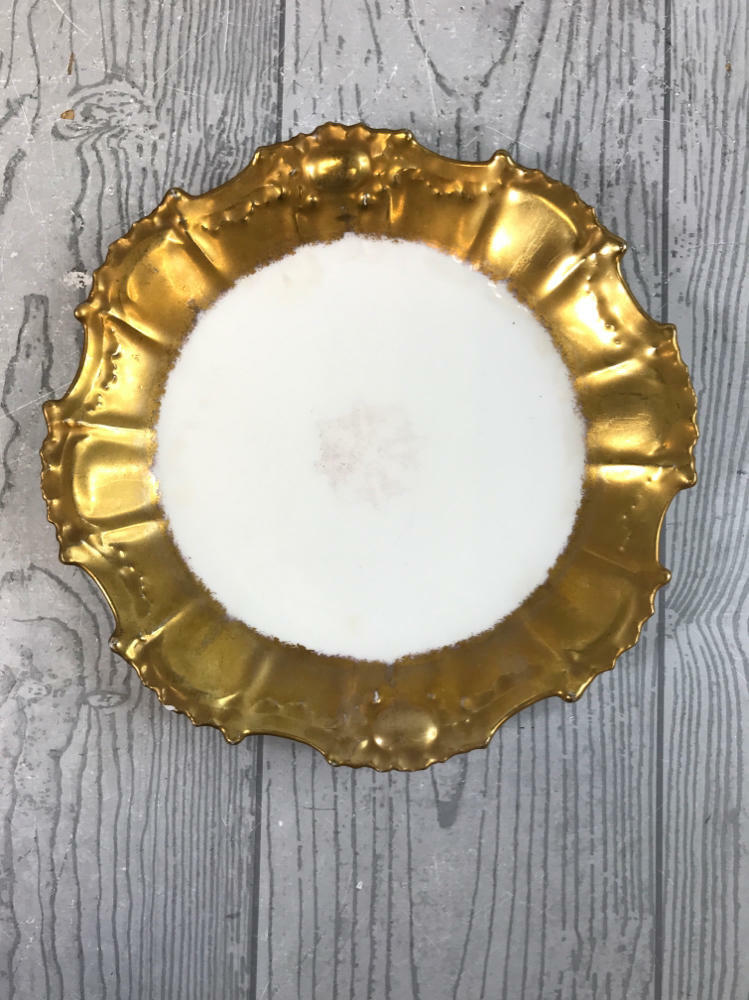 Set of 12 ANTIQUE LS & S LIMOGES FRANCE GOLD SNOWFLAKE PATTERN PORCELAIN  BOWLS - Good