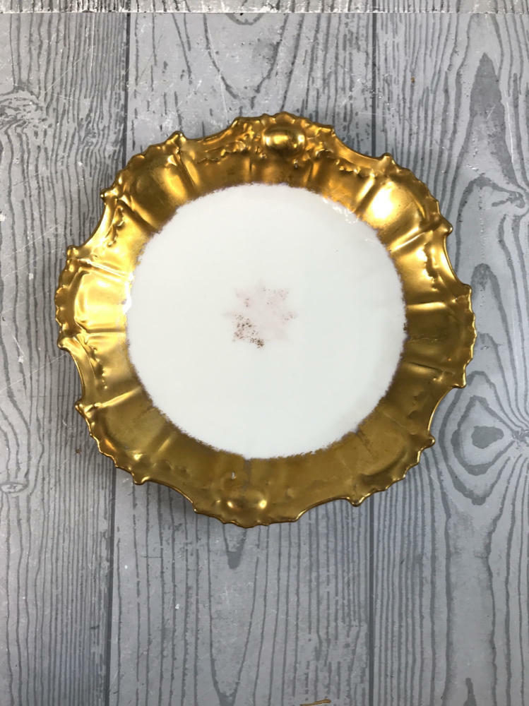 Set of 12 ANTIQUE LS & S LIMOGES FRANCE GOLD SNOWFLAKE PATTERN PORCELAIN  BOWLS - Good