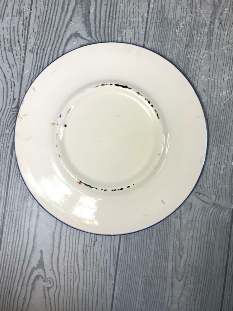 Set of 7 Vintage TURKISH round hand painted flower ART Pottery Floral plate - Like New