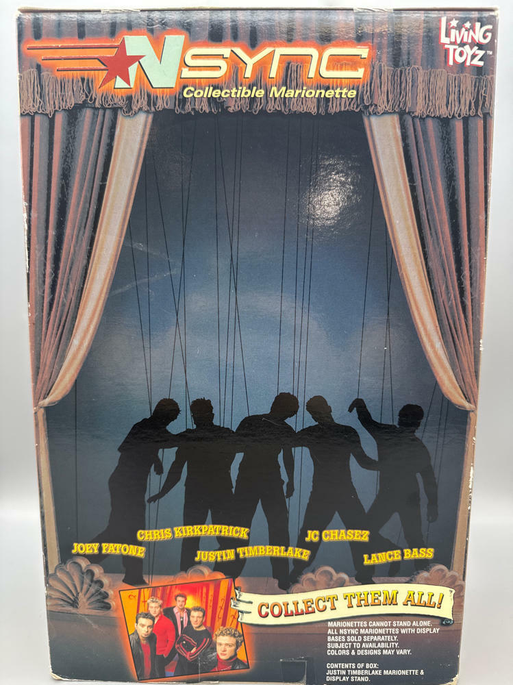 2000 NSYNC Marionette Justin Timberlake Action Figure Doll By Living Toys - Good