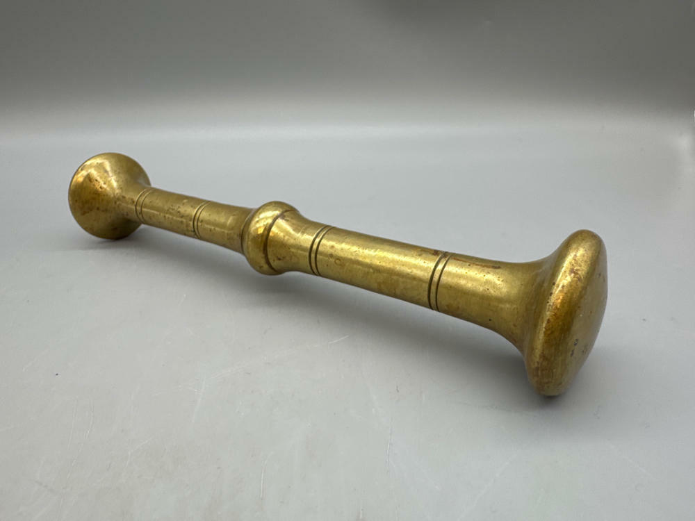 Vintage Brass Small Miniature Double Handled Mortar & Pestle - Collectible - Good