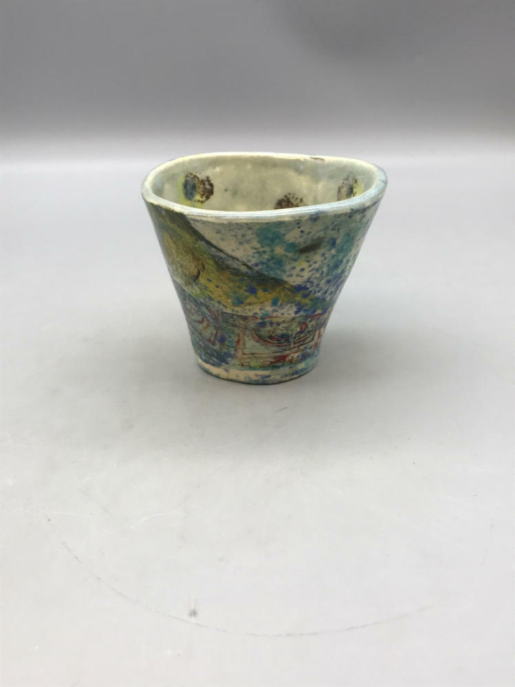 Set of 3 Beautiful Hand Painted Japanese Tea Cups - Home/ Kitchen Decor - Signed - Very Good