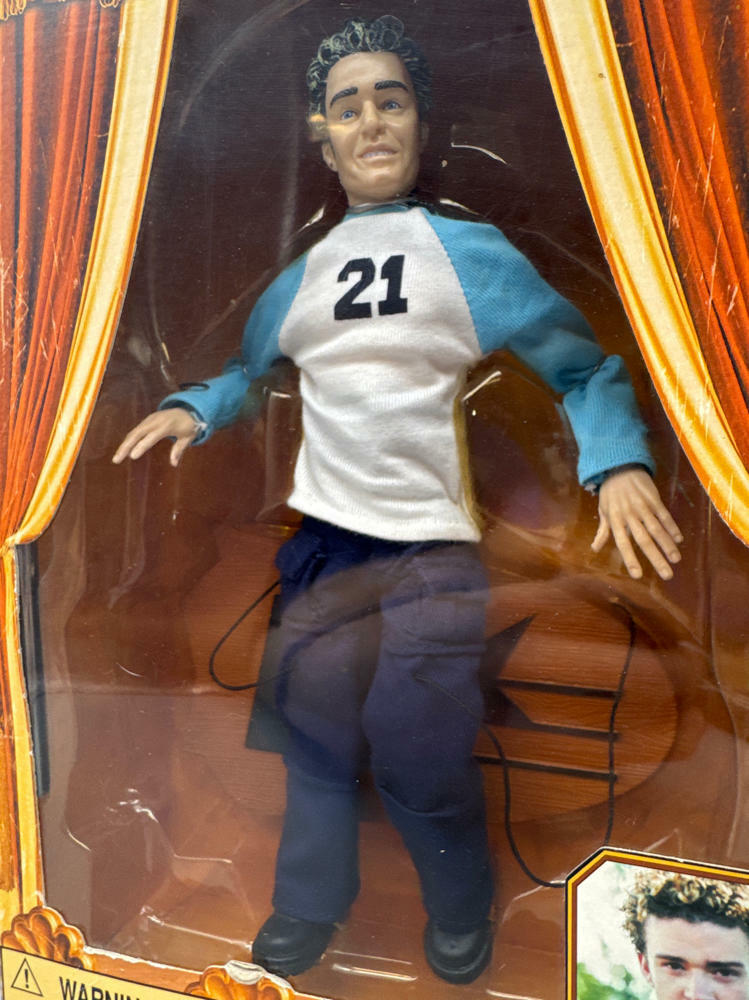 2000 NSYNC Marionette Justin Timberlake Action Figure Doll By Living Toys - Good