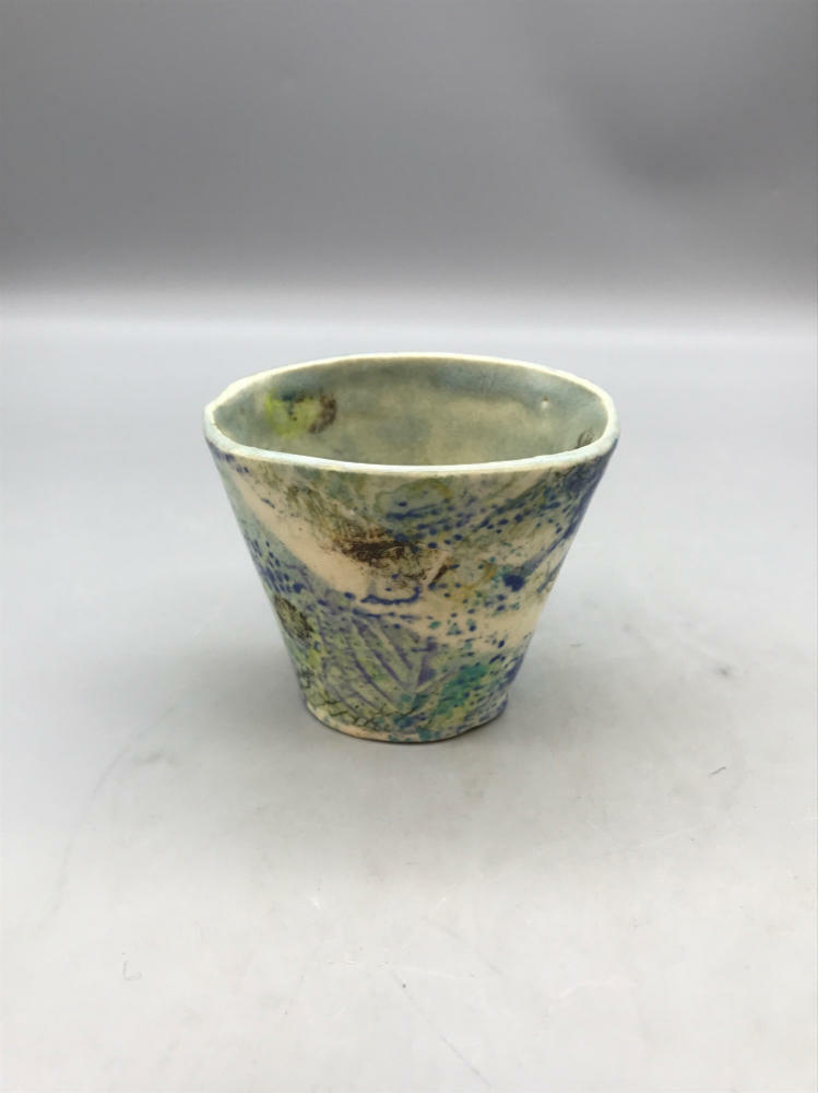 Set of 3 Beautiful Hand Painted Japanese Tea Cups - Home/ Kitchen Decor - Signed - Very Good