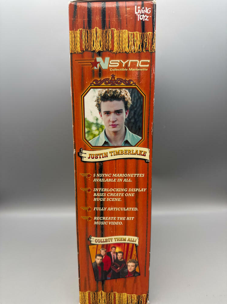 2000 NSYNC Marionette Justin Timberlake Action Figure Doll By Living Toys - Good