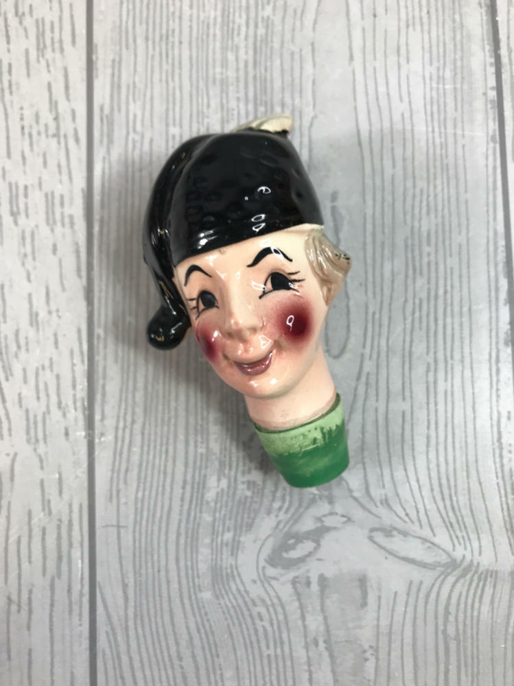 Vintage Ceramic Decanters "Swank Member of the Bar" Series Vodka & Scotch Models - Good