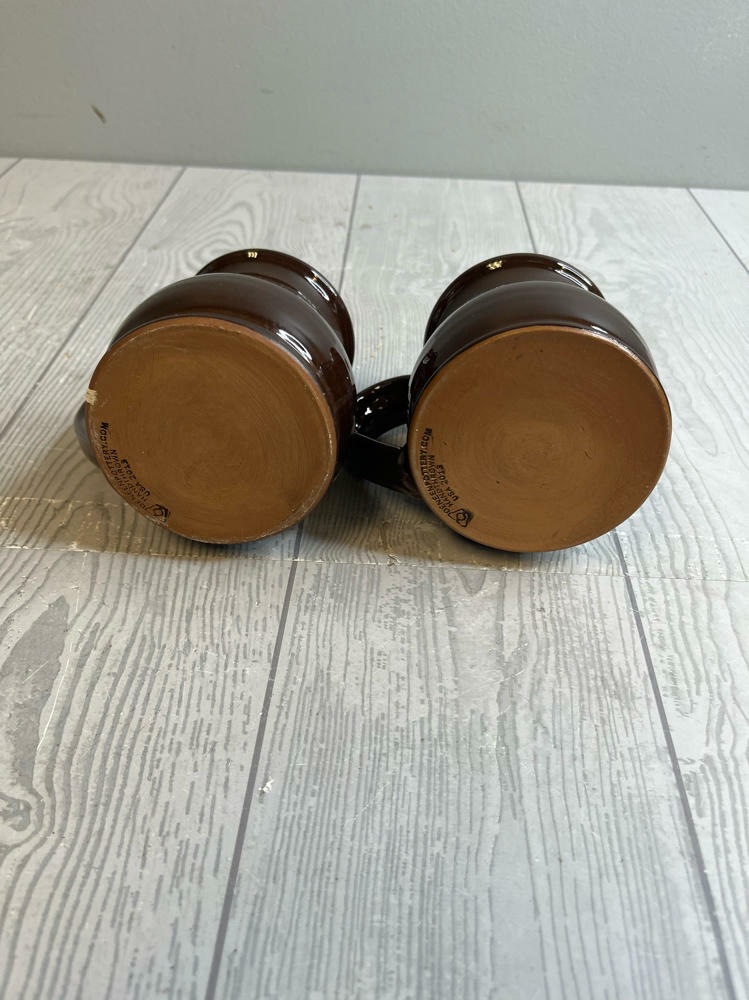 Set of TWO of Mars Historic Chocolate American Heritage Mugs Deneen Art Pottery - Good