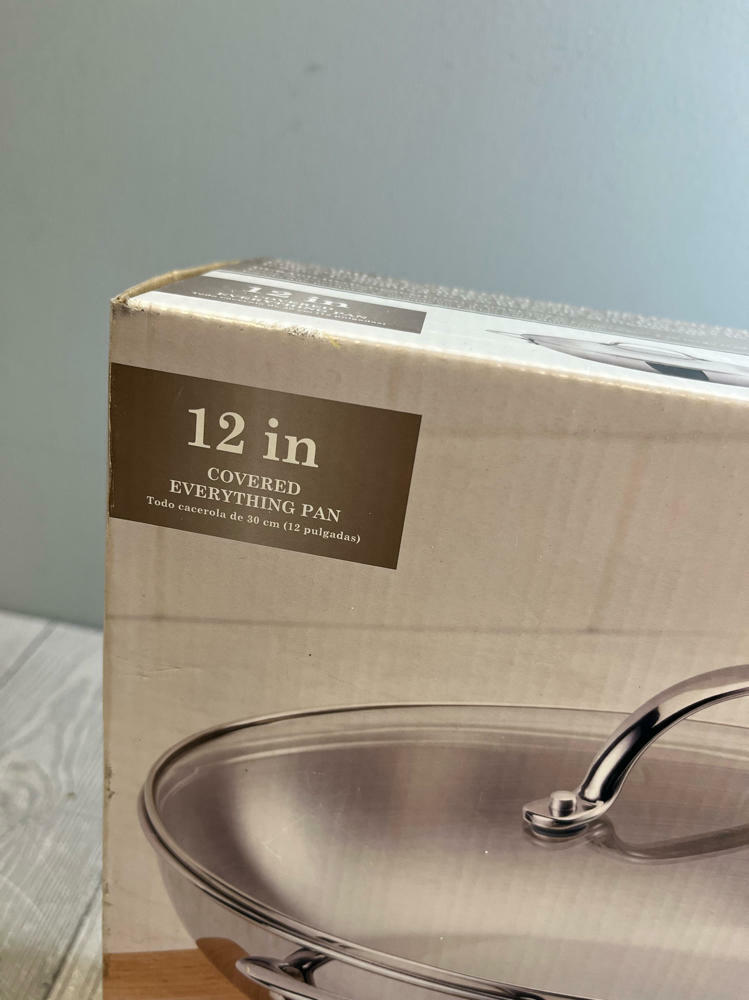 Farberware 12" Covered Everything Pan Millennium Stainless Heavy Gauge Oven Safe - Very Good