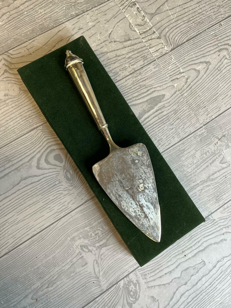 Towle Silver Plated Metal Cake Pie Server in Original Presentation Box Elegant - Good