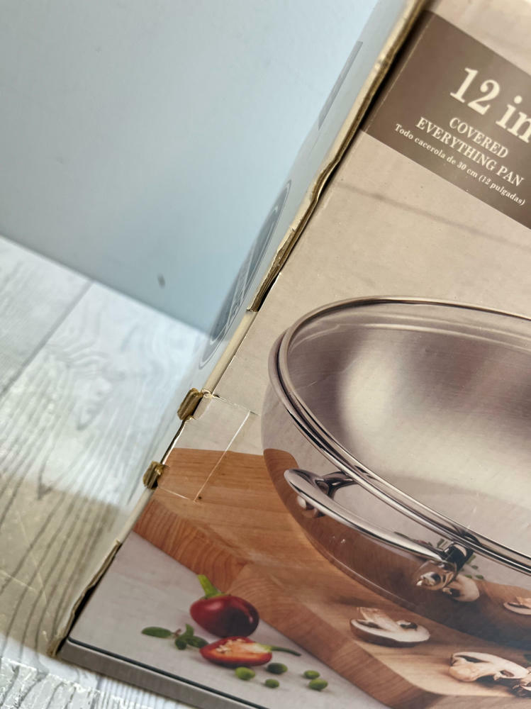 Farberware 12" Covered Everything Pan Millennium Stainless Heavy Gauge Oven Safe - Very Good