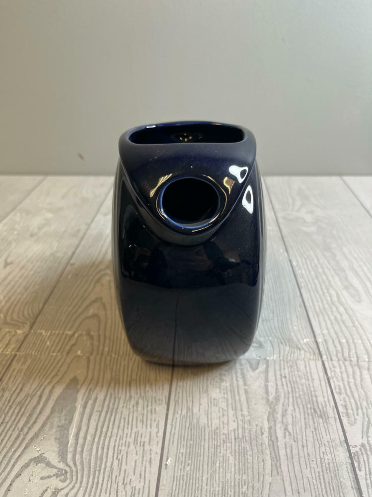Fiestaware Large Pitcher Art Deco Disk Shape Dark Blue Juniper Lapis - Good
